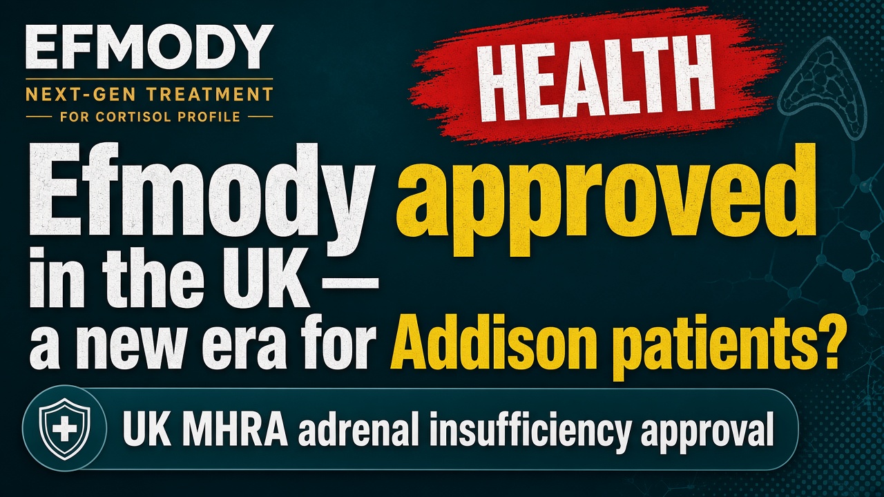 UK MHRA approves Efmody (modified-release hydrocortisone) for adrenal insufficiency